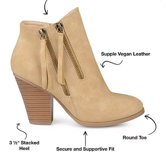 Journee Collection Vally Stacked Heel Booties 8.5 - Picture 5 of 8